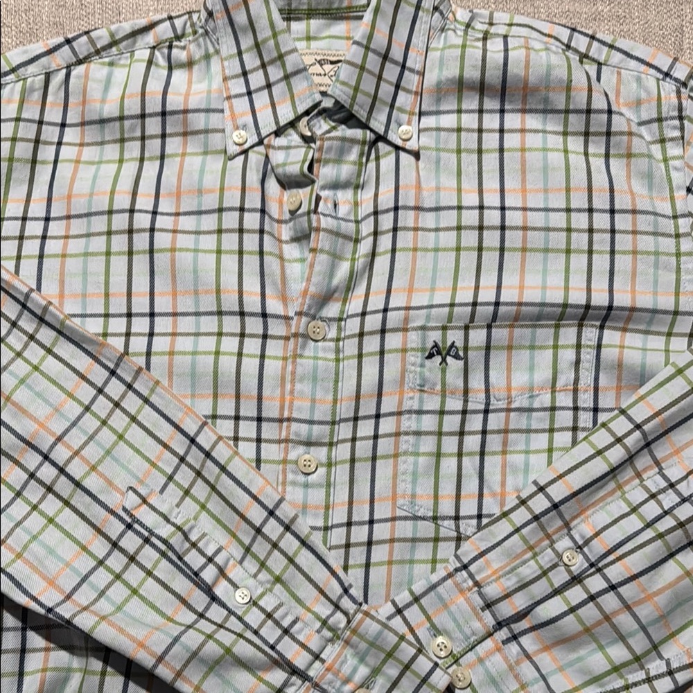 Thomas Burberry Plaid Button-Down Shirt - Picture 1 of 1